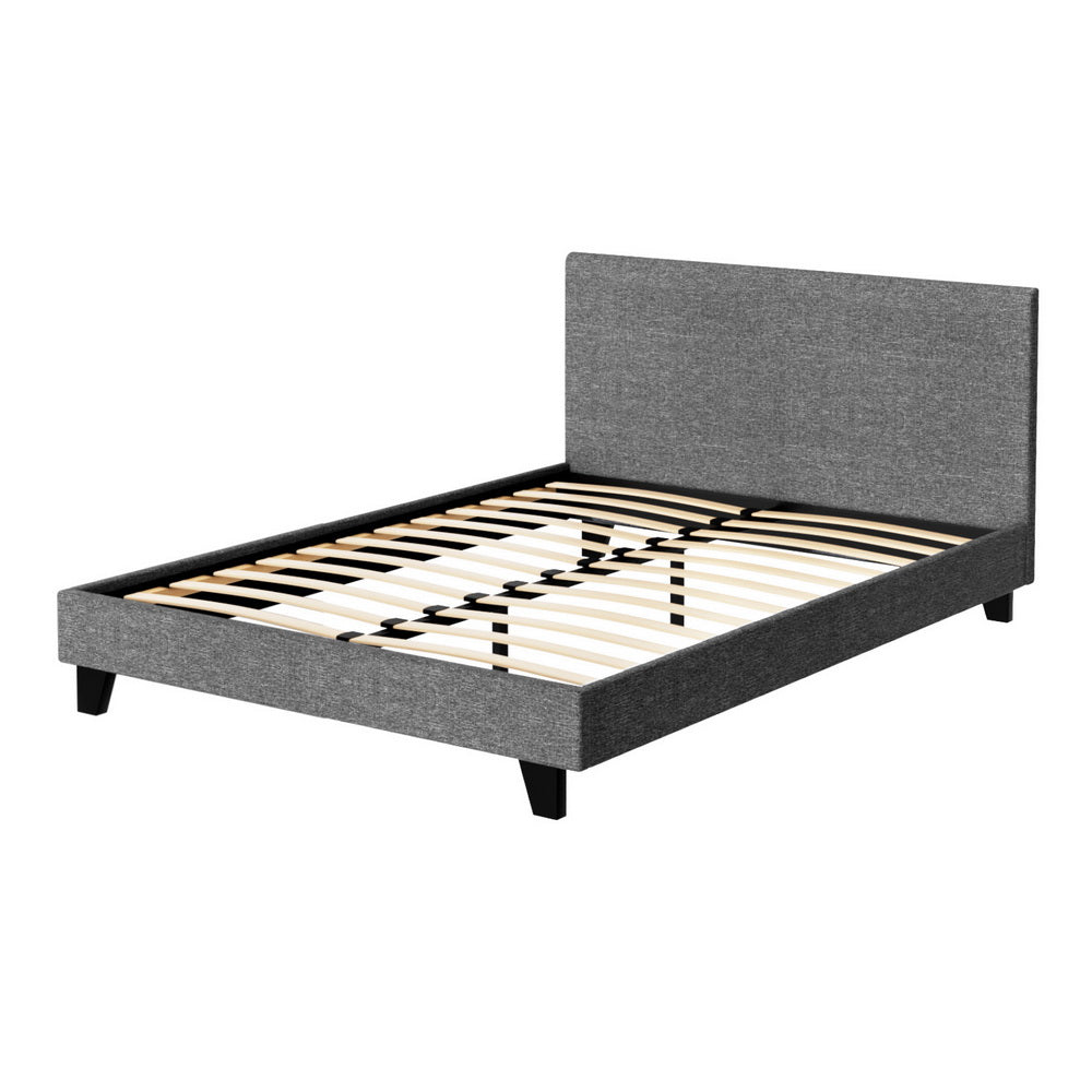 Artiss Bed Frame Double Size Grey NEO 3
