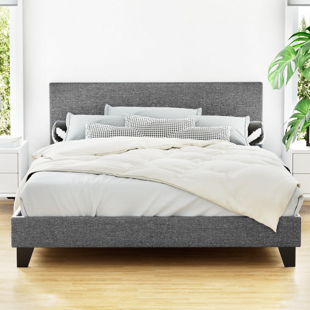 Artiss Bed Frame Double Size Grey NEO 7
