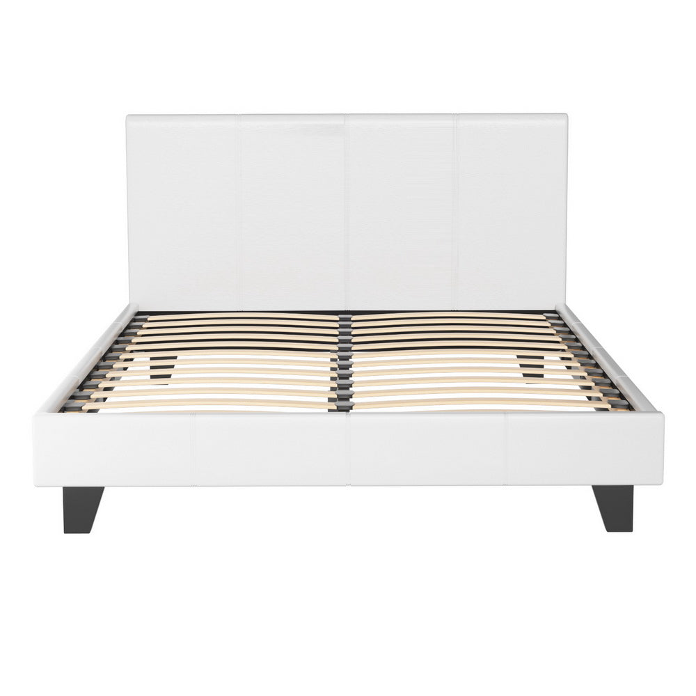 Artiss Bed Frame Double Size White NEO 8