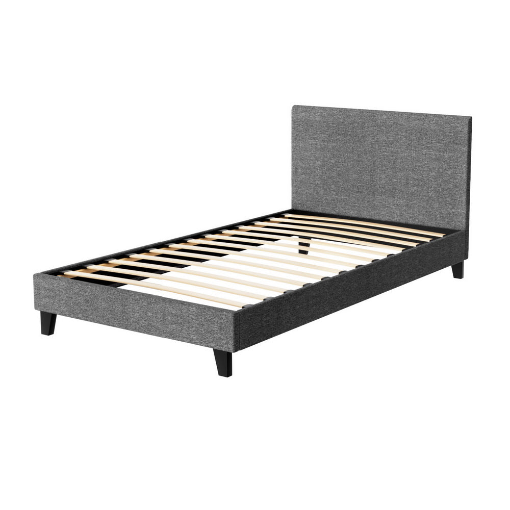 Artiss Bed Frame King Single Size Grey NEO 3