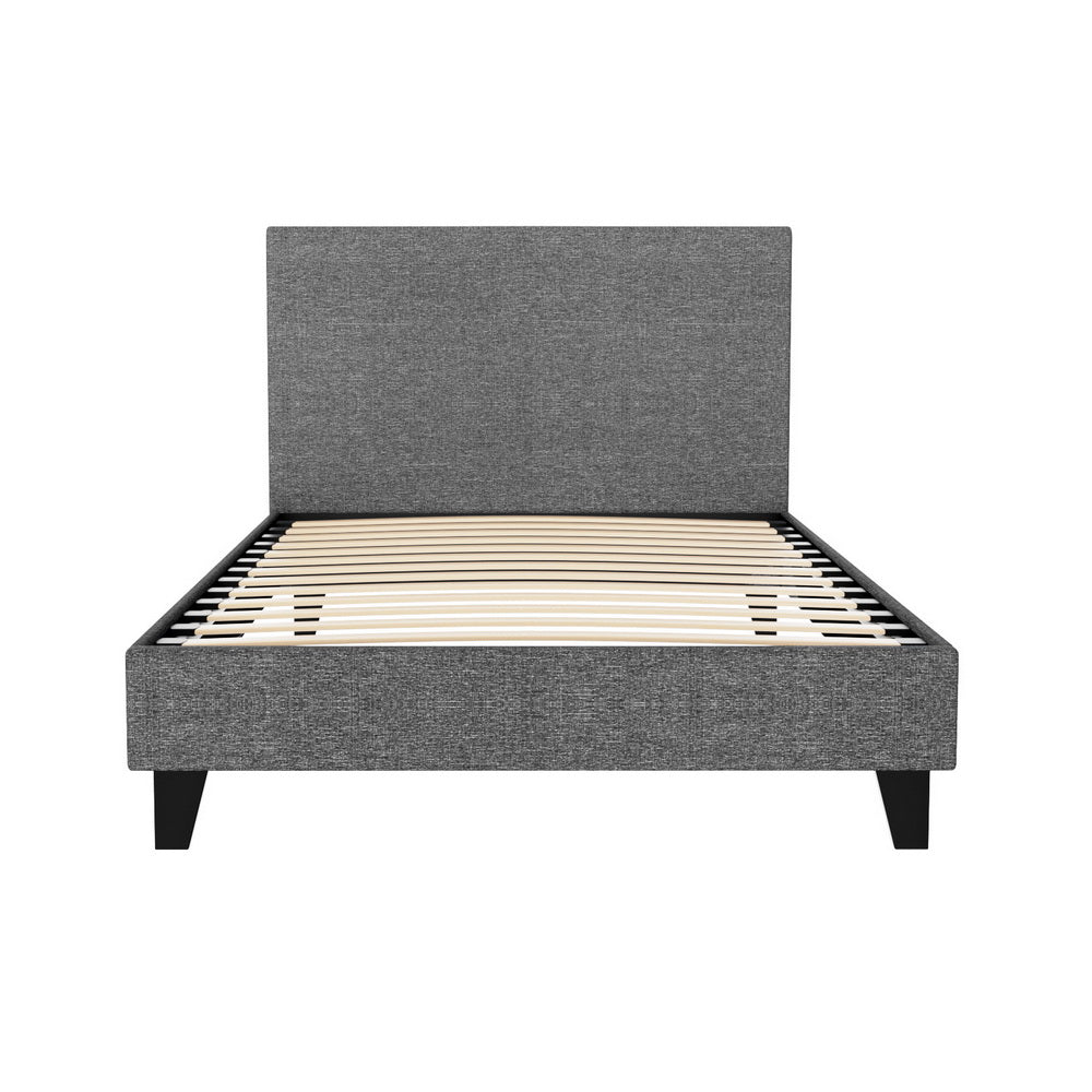 Artiss Bed Frame King Single Size Grey NEO 8