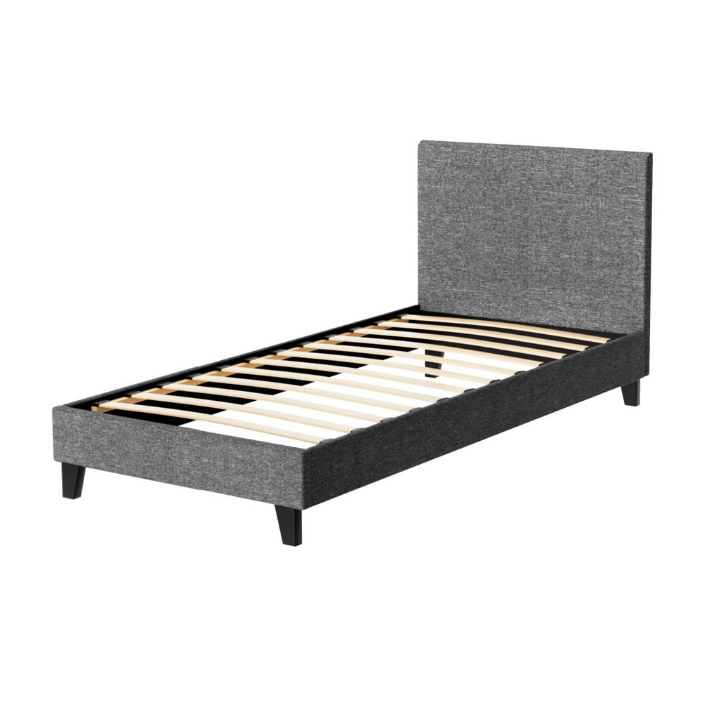Artiss Bed Frame Single Size Grey NEO 3