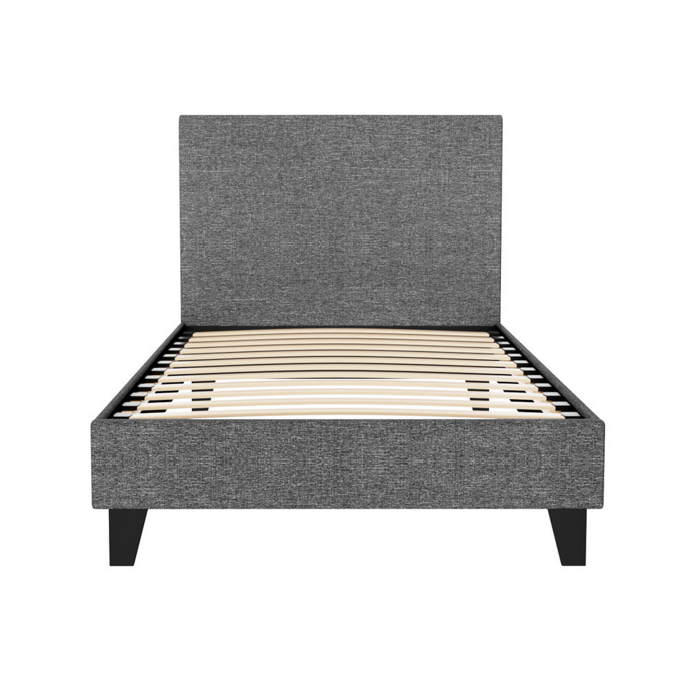 Artiss Bed Frame Single Size Grey NEO 8
