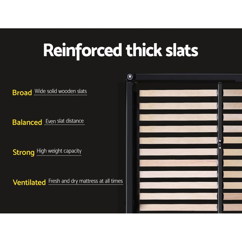 Artiss Bed Frame King Single Size Gas Lift Grey NINO 6