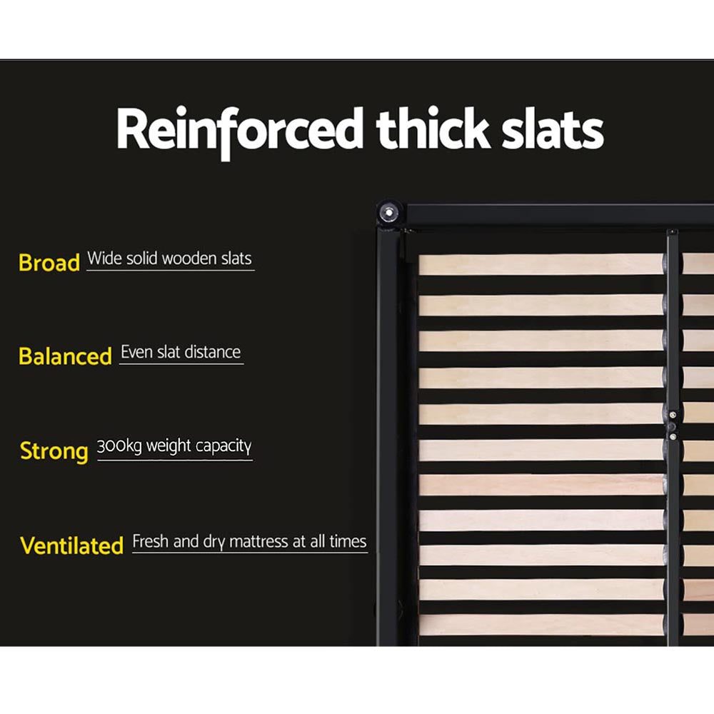 Artiss Bed Frame King Size Charcoal PIER 5