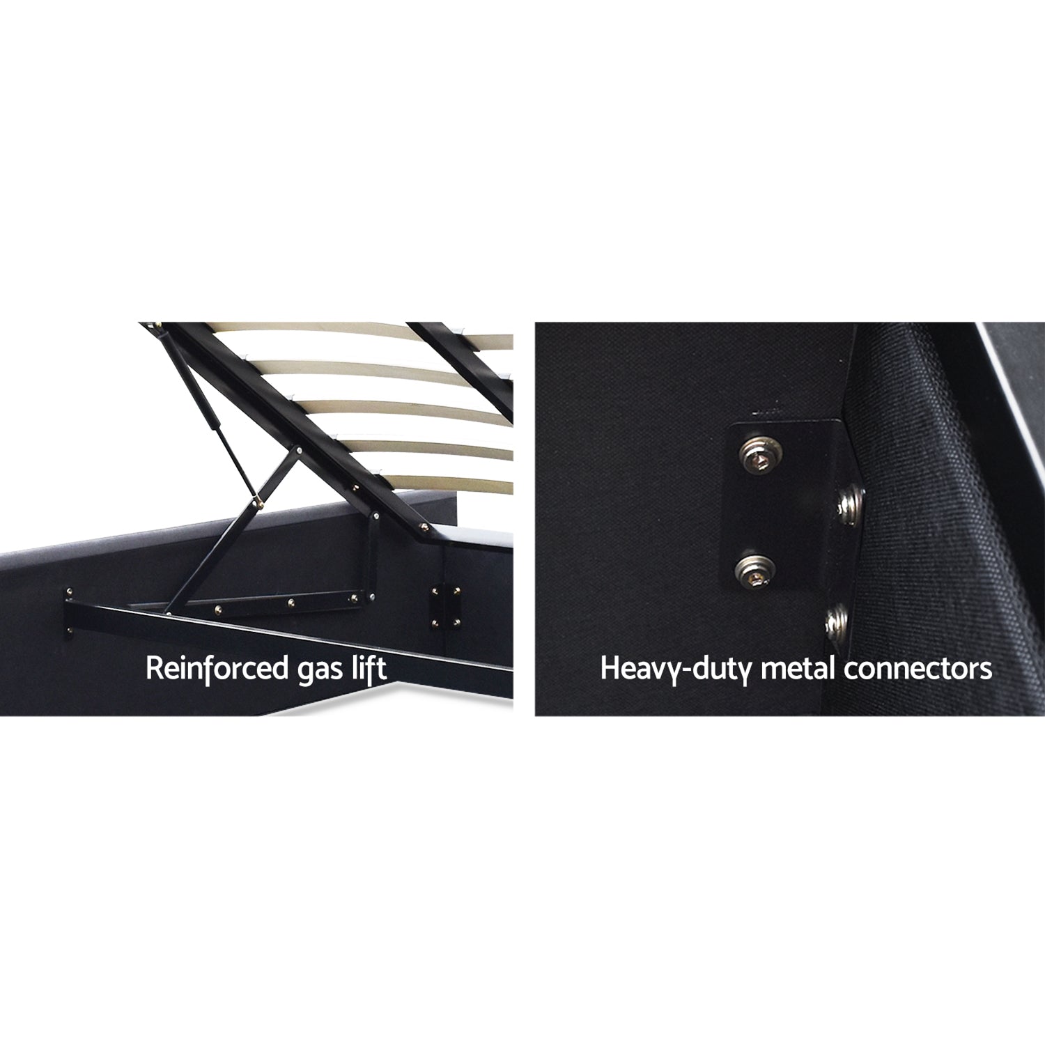 Artiss Bed Frame with 36cm Giselle Mattress Set King Single Gas Lift Base Grey 3