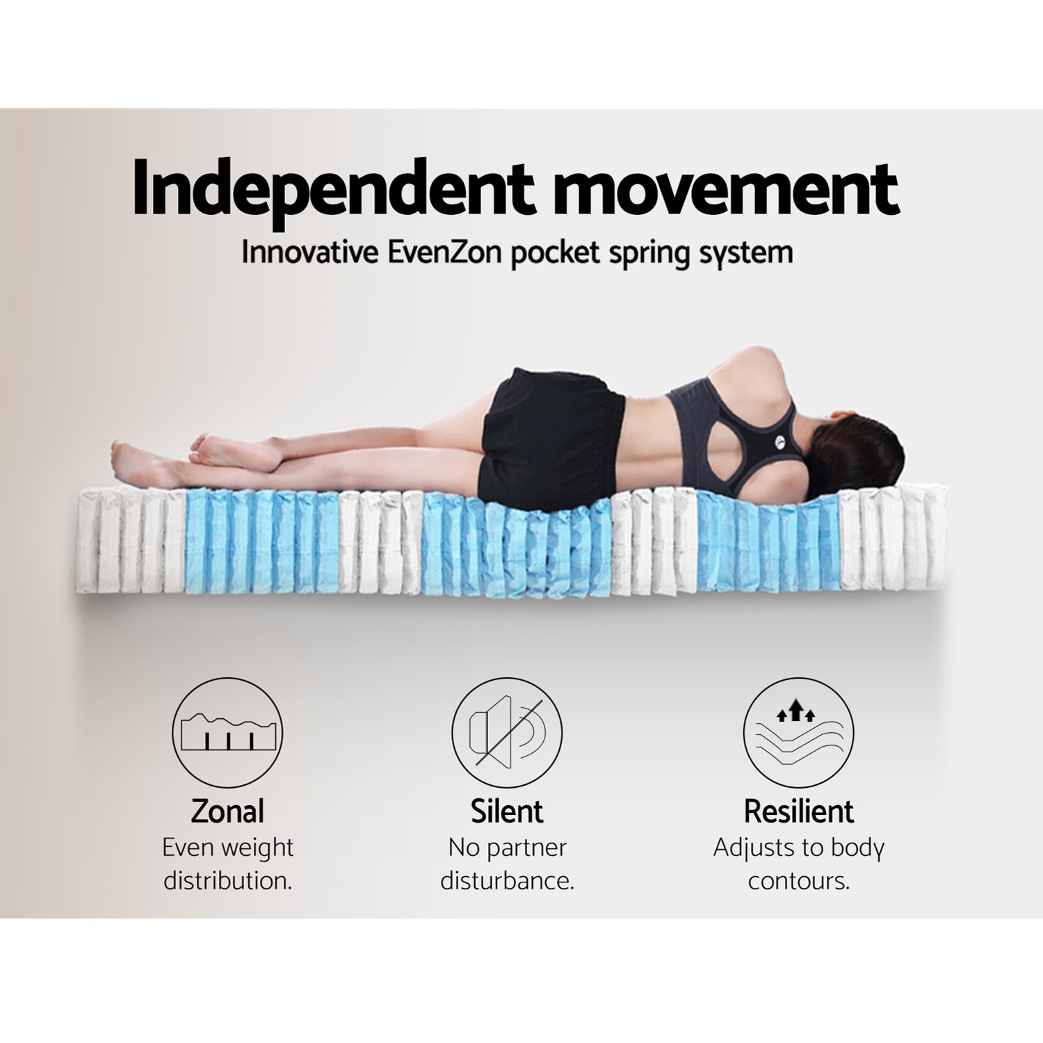 Artiss Bed Frame with 36cm Giselle Mattress Set King Single Gas Lift Base Grey 4