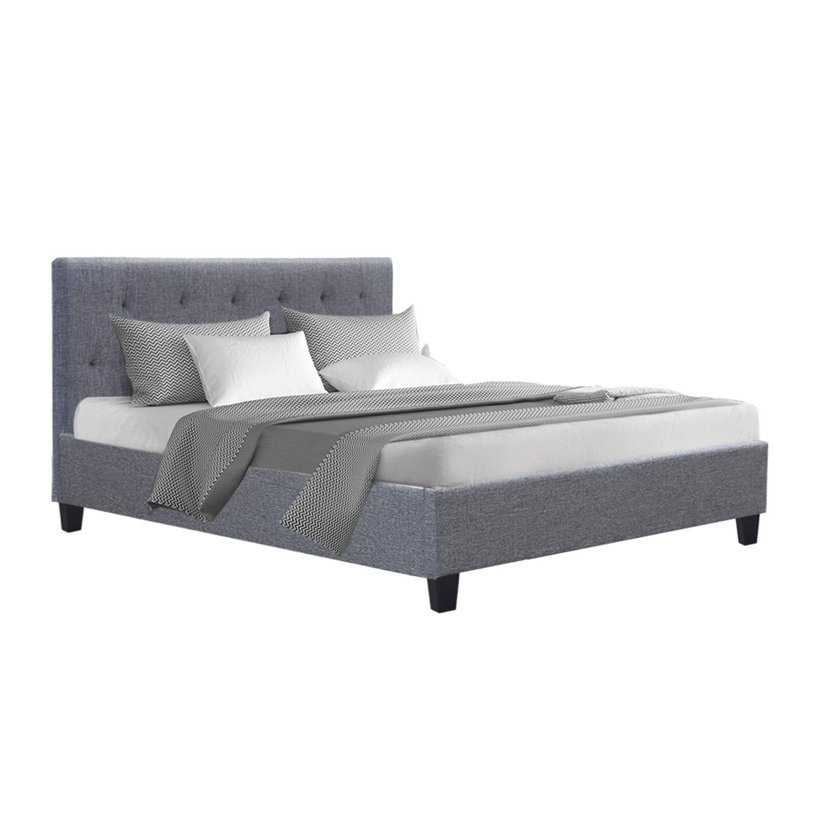 Artiss Bed Frame Double Size Grey VANKE 8