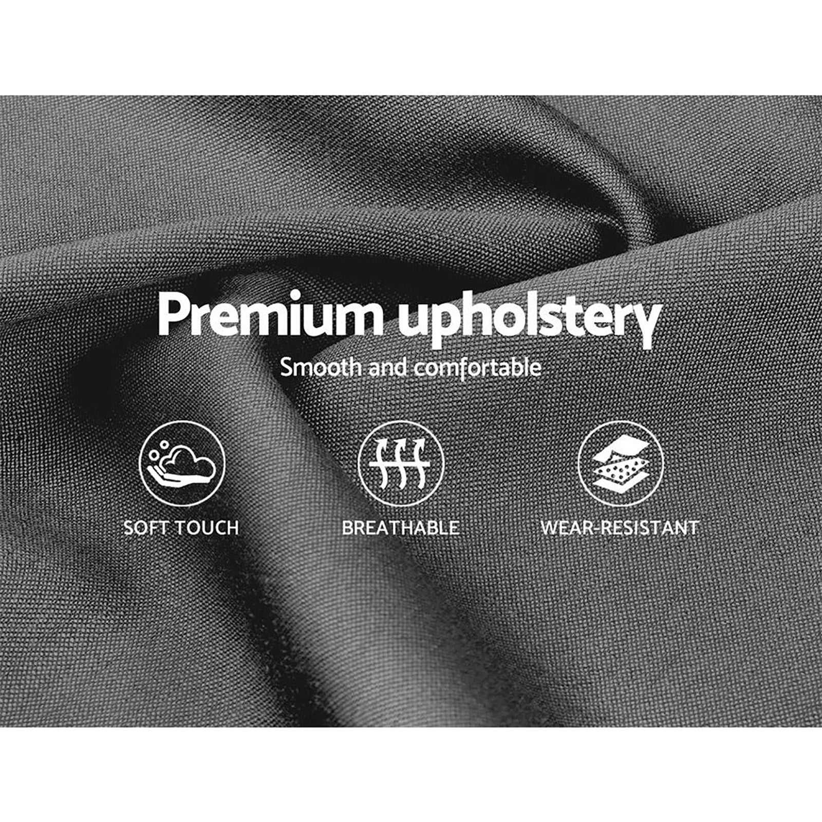 Artiss Bed Frame Double Size Grey VANKE 7