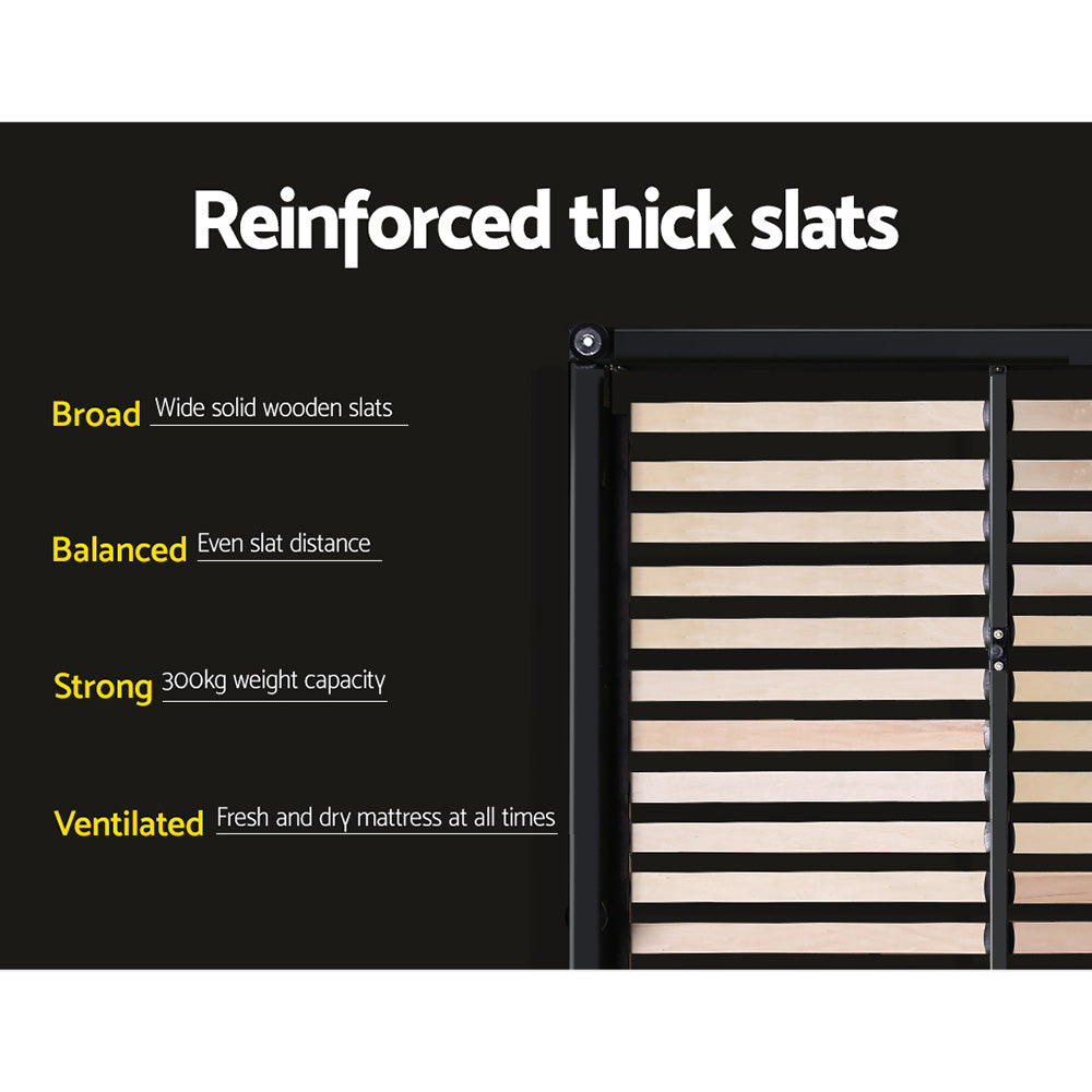 Artiss Bed Frame Double Size Gas Lift Black TIYO 5