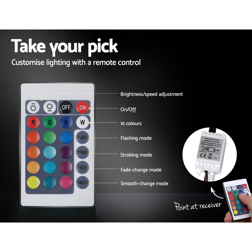 Artiss Bed Frame King Single Size LED Gas Lift Black LUMI 4