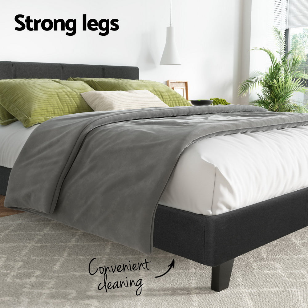 Artiss Bed Frame Double Size Charcoal NEO 5