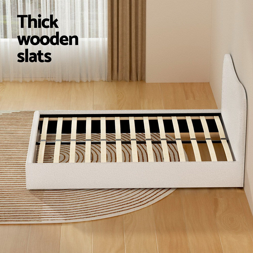 Artiss Bed Frame Double Size Boucle DARA 5