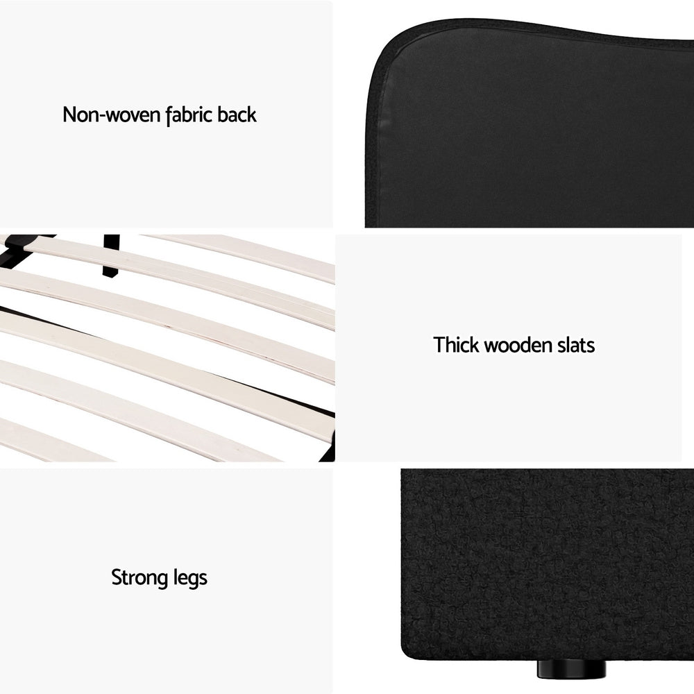 Artiss Bed Frame King Size Boucle DARA 6