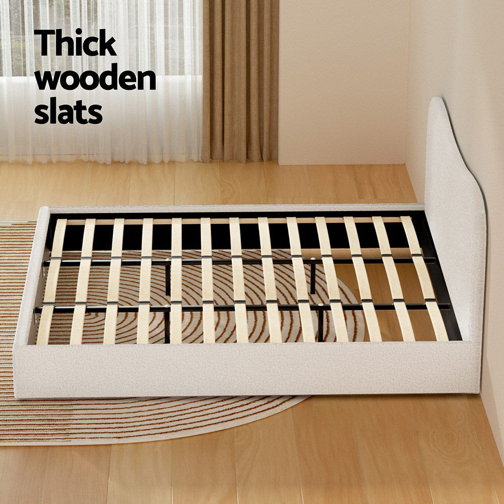 Artiss Bed Frame King Size Boucle DARA 5