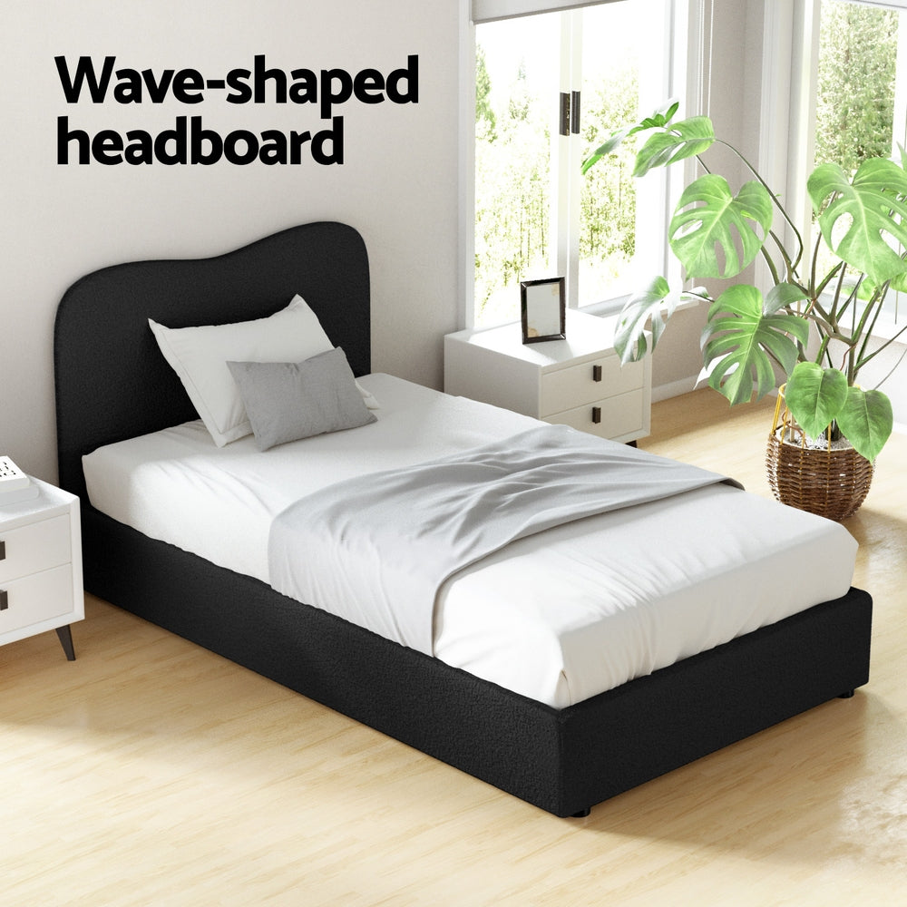 Artiss Bed Frame King Single Size Boucle DARA 6