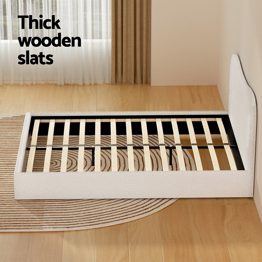 Artiss Bed Frame Queen Size Boucle DARA 5