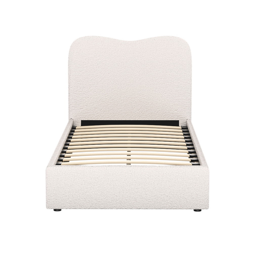 Artiss Bed Frame Single Size Boucle DARA 3