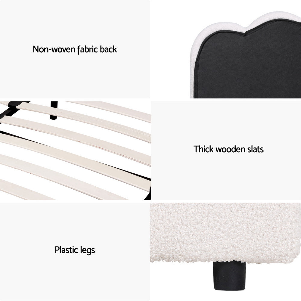 Artiss Bed Frame King Size Boucle FION 3