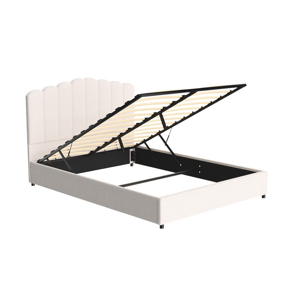 Artiss Bed Frame Queen Size Boucle FION 3