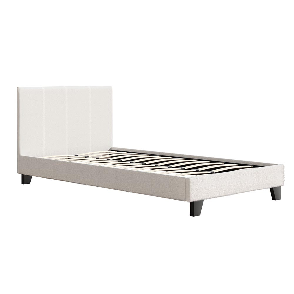 Artiss Bed Frame King Single Size Boucle NEO 7