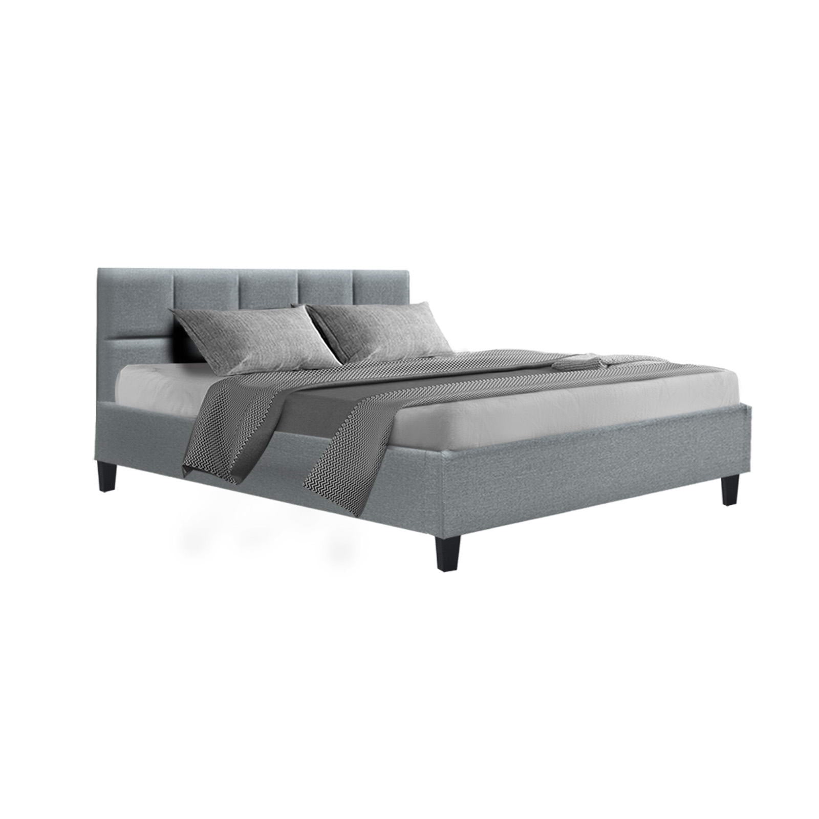 Artiss Bed Frame Queen Size Grey TINO 8