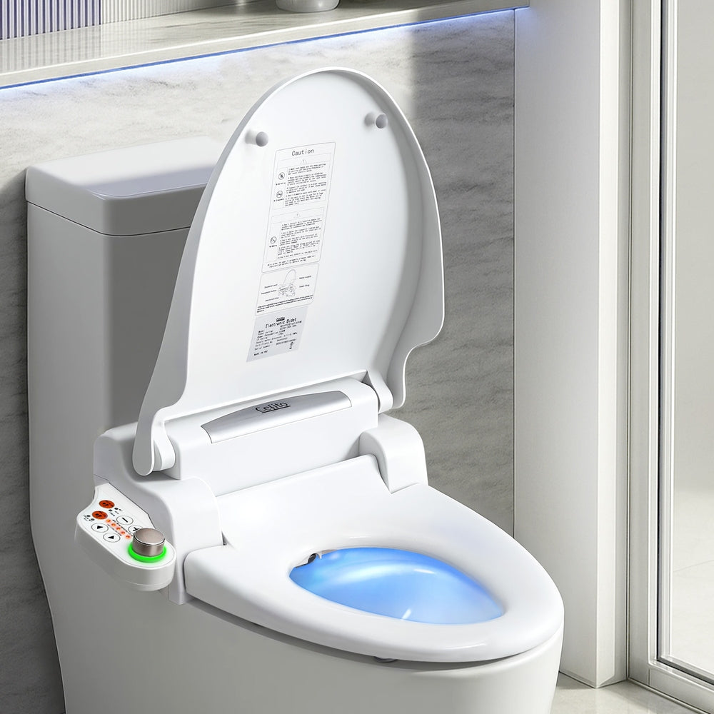 Cefito Electric Bidet Toilet Seat Cover LED Night Light Heated Seat with Remote 7