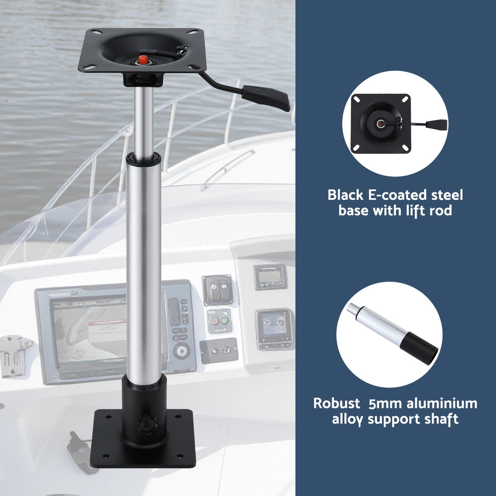 Seamanship Boat Seat Pedestal 55-75cm Adjustable Gas Lift 360 Degrees Swivel 4