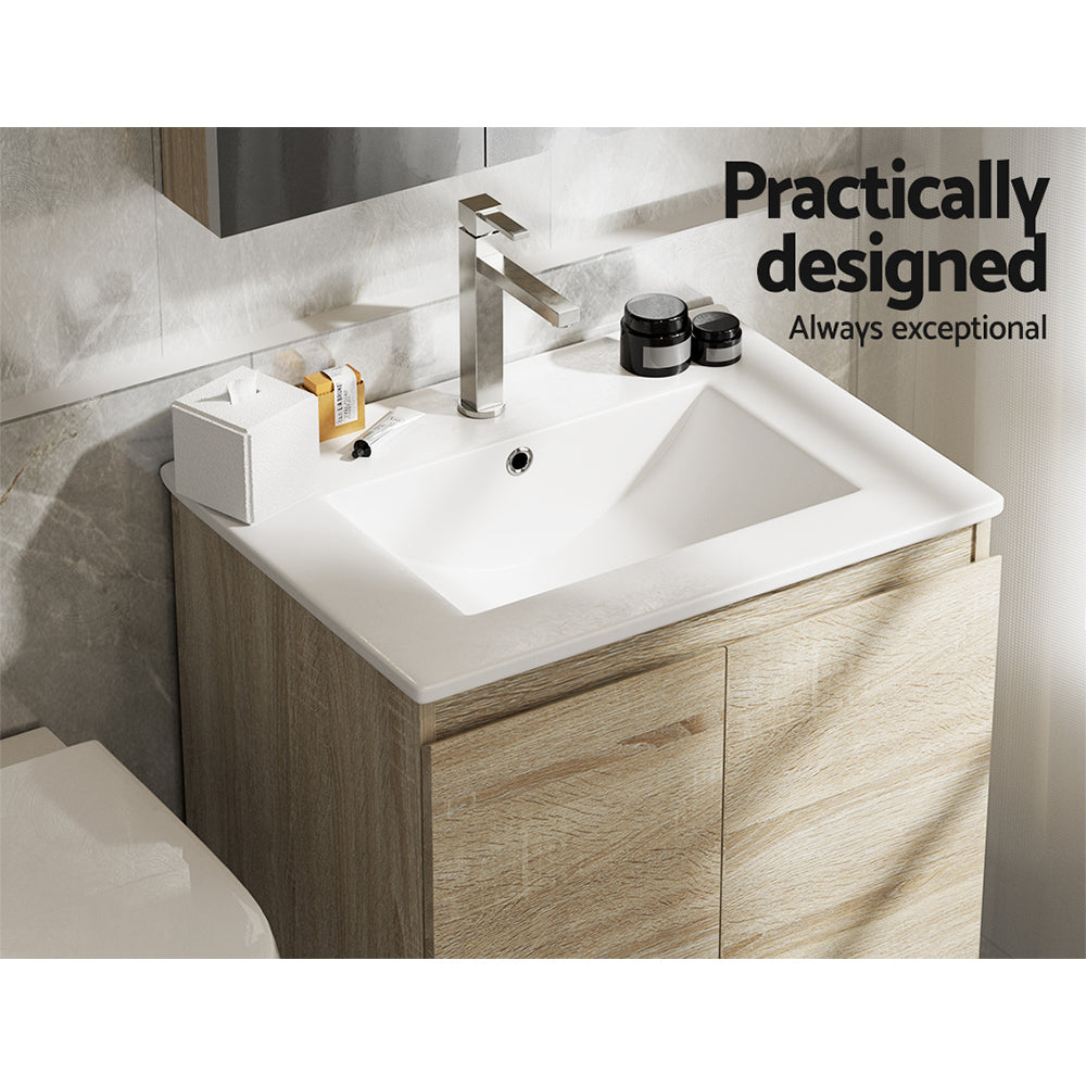 Cefito Vanity Unit 600mm with Basin Oak 6
