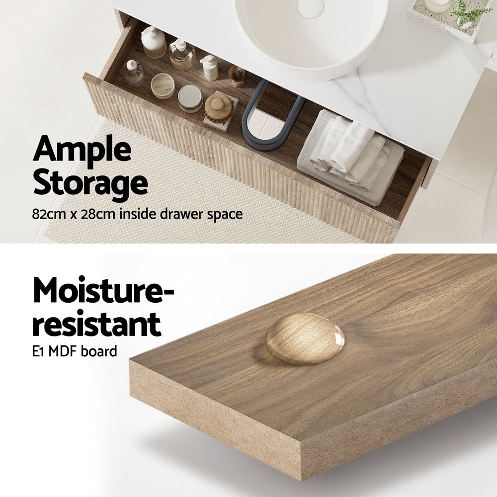 Cefito Vanity Unit 915mm with Basin Oak 5