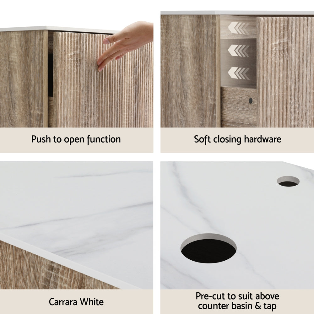 Cefito Vanity Unit 915mm with Basin Oak 6