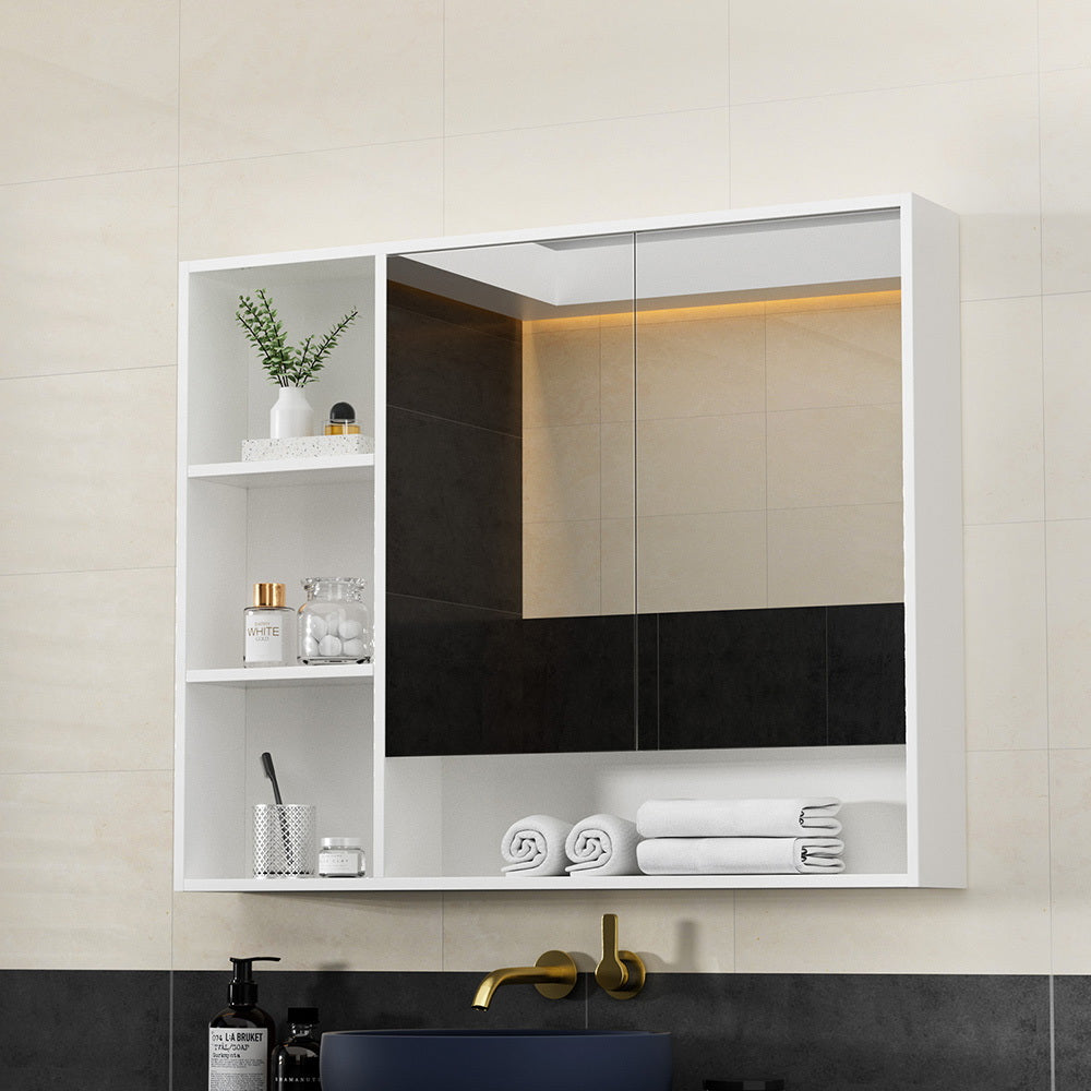 Cefito Bathroom Mirror Cabinet 100CM Vanity Medicine Wall Mounted Storage White 7