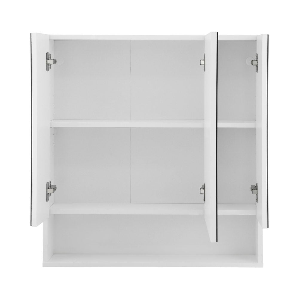 Cefito Bathroom Mirror Cabinet Medicine Adjustable Shelves Wall Hung 700x750mm White 3