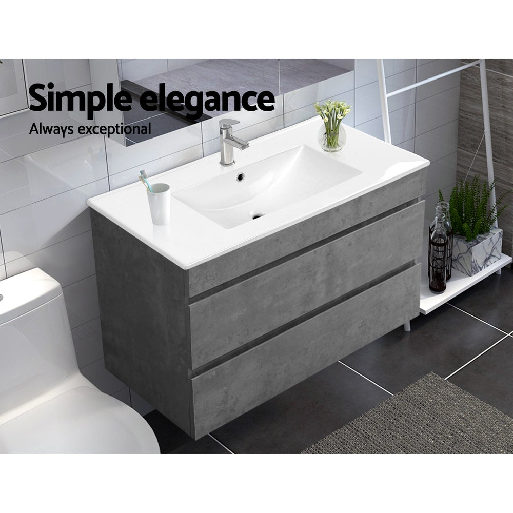 Cefito Vanity Unit 915mm with Basin Grey 6