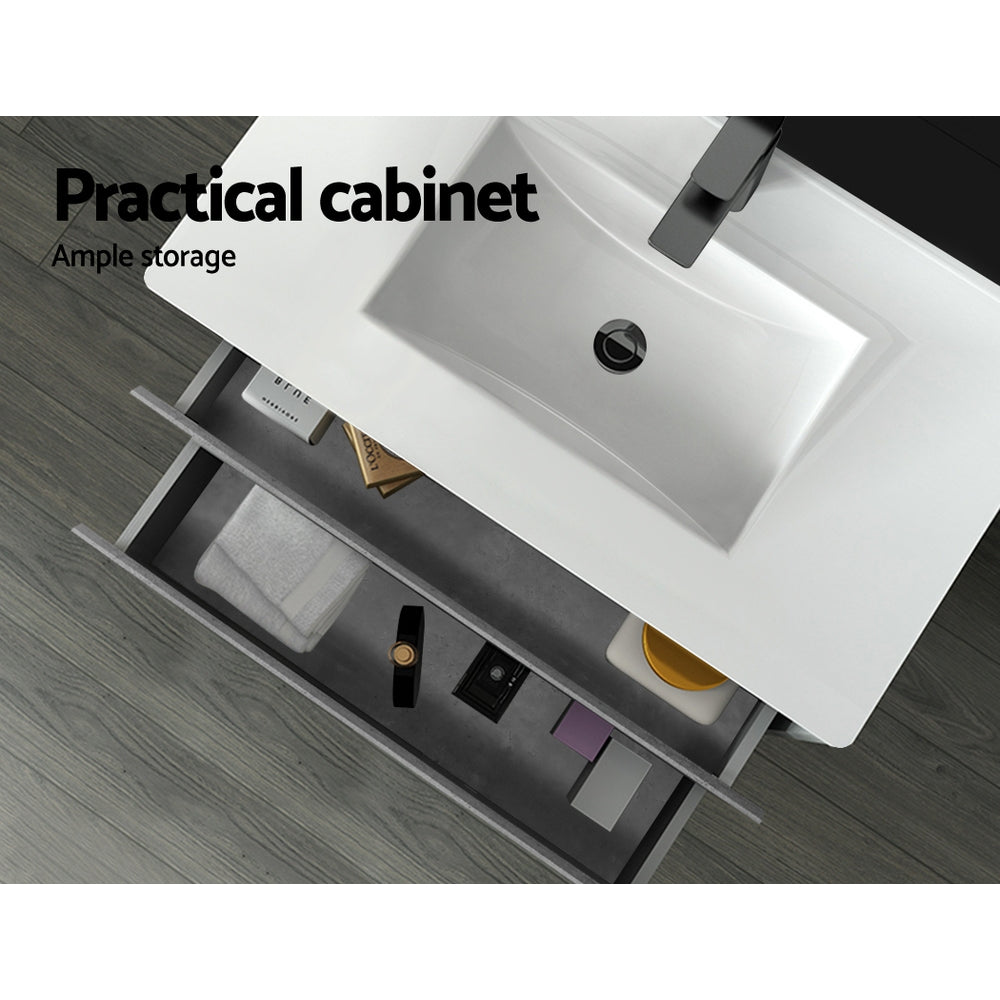 Cefito Vanity Unit 915mm with Basin Grey 7