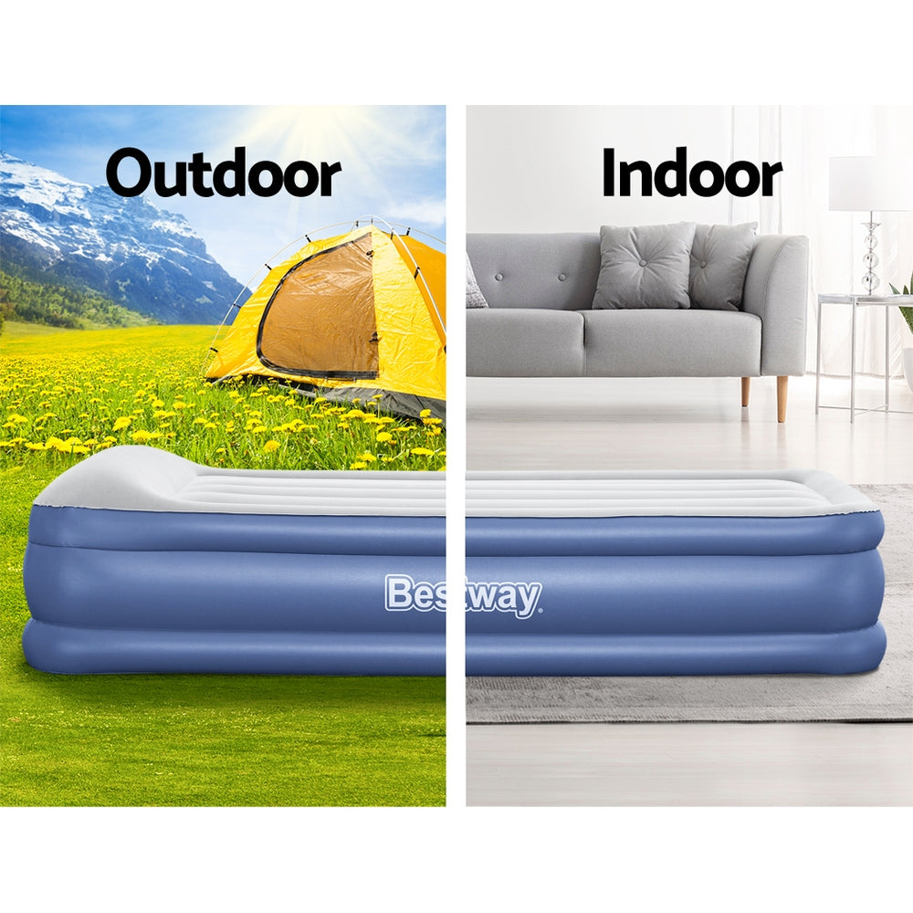 Bestway Air Mattress Inflatable Bed 46cm Airbed Single Blue 5