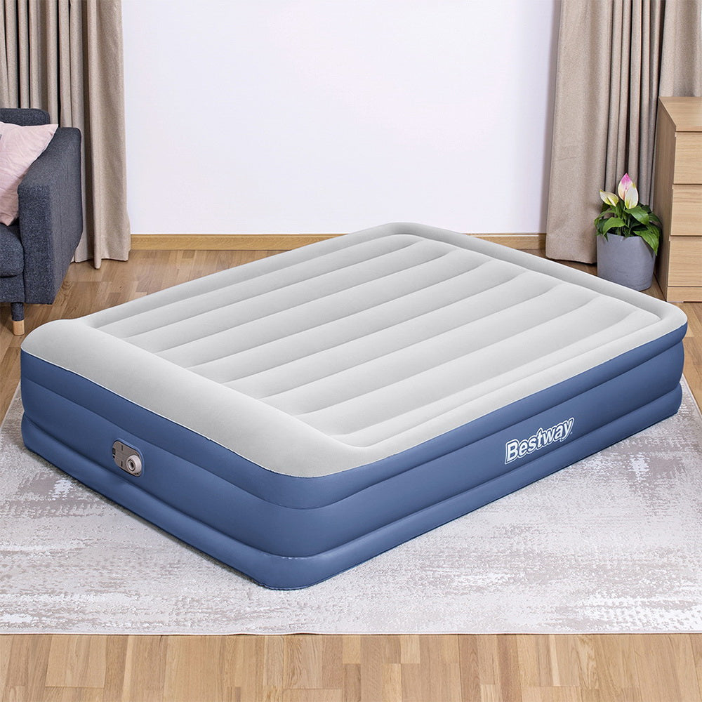 Bestway Air Mattress Queen Inflatable Bed 46cm Airbed Blue 8