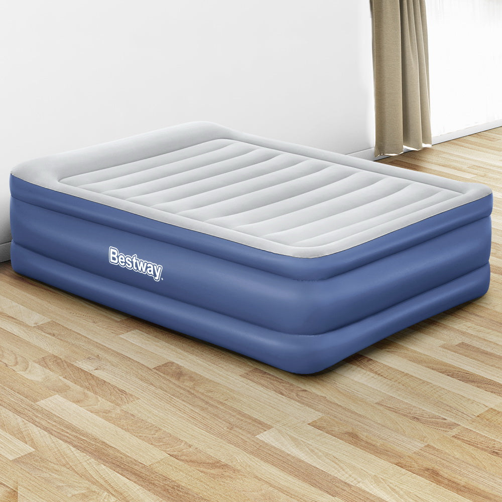 Bestway Air Mattress Queen Inflatable Bed 61cm Airbed Blue 8