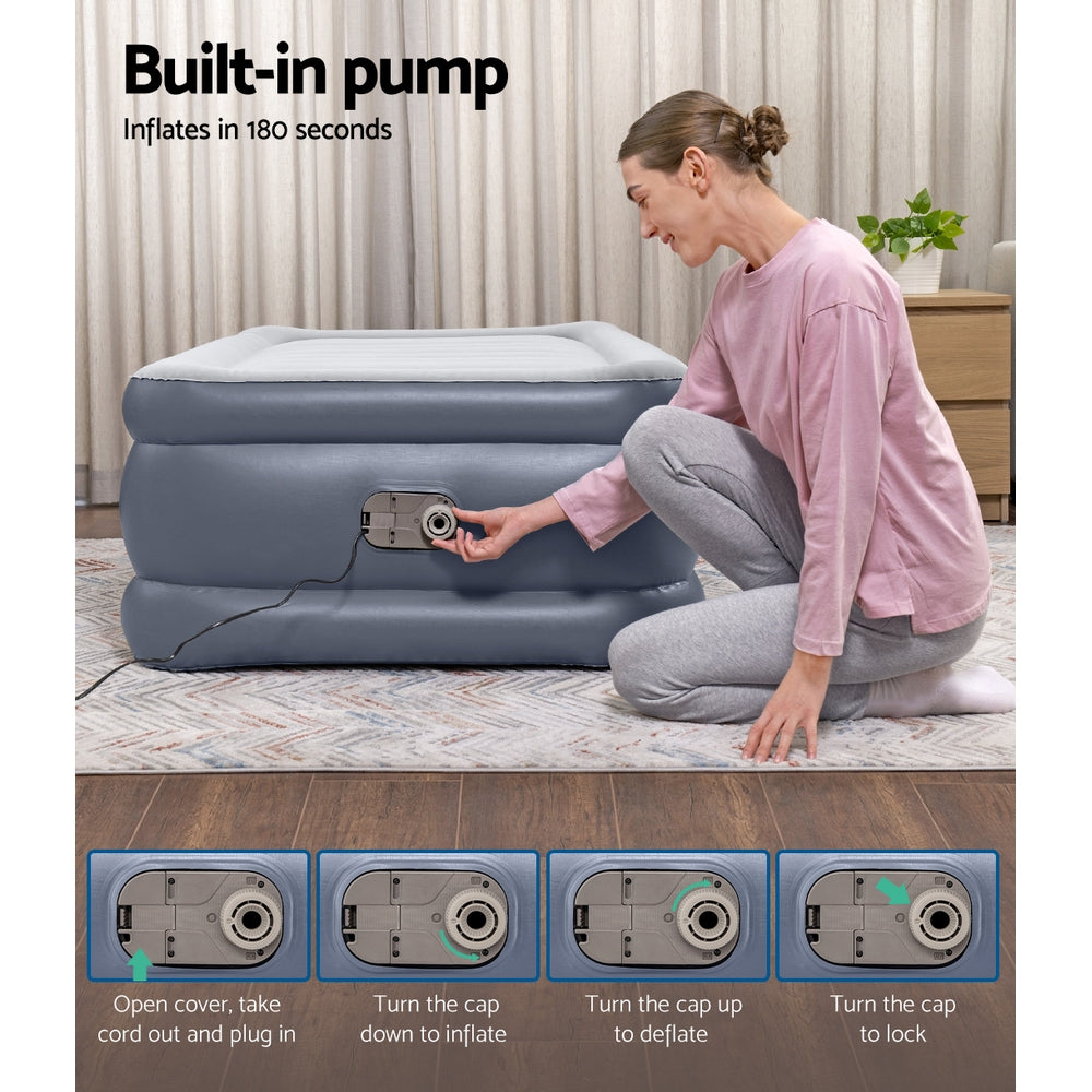 Bestway Mattress Air Bed Single Size 51CM Inflatable Camping Beds Home Outdoor 6