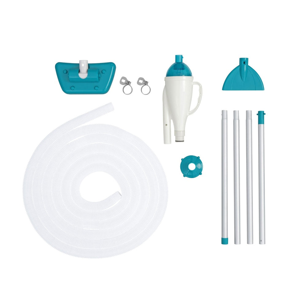 Bestway Pool Cleaner 2 Cleaning Heads Vacuum 6m Hose 1.9m Aluminium Pole 3