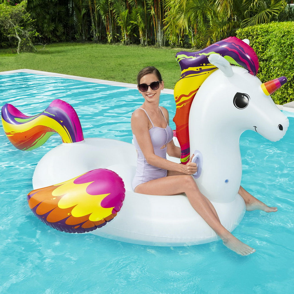 Bestway Unicorn Float Rider Inflatable Ride On Floating Pool Lounger 224x156CM 7