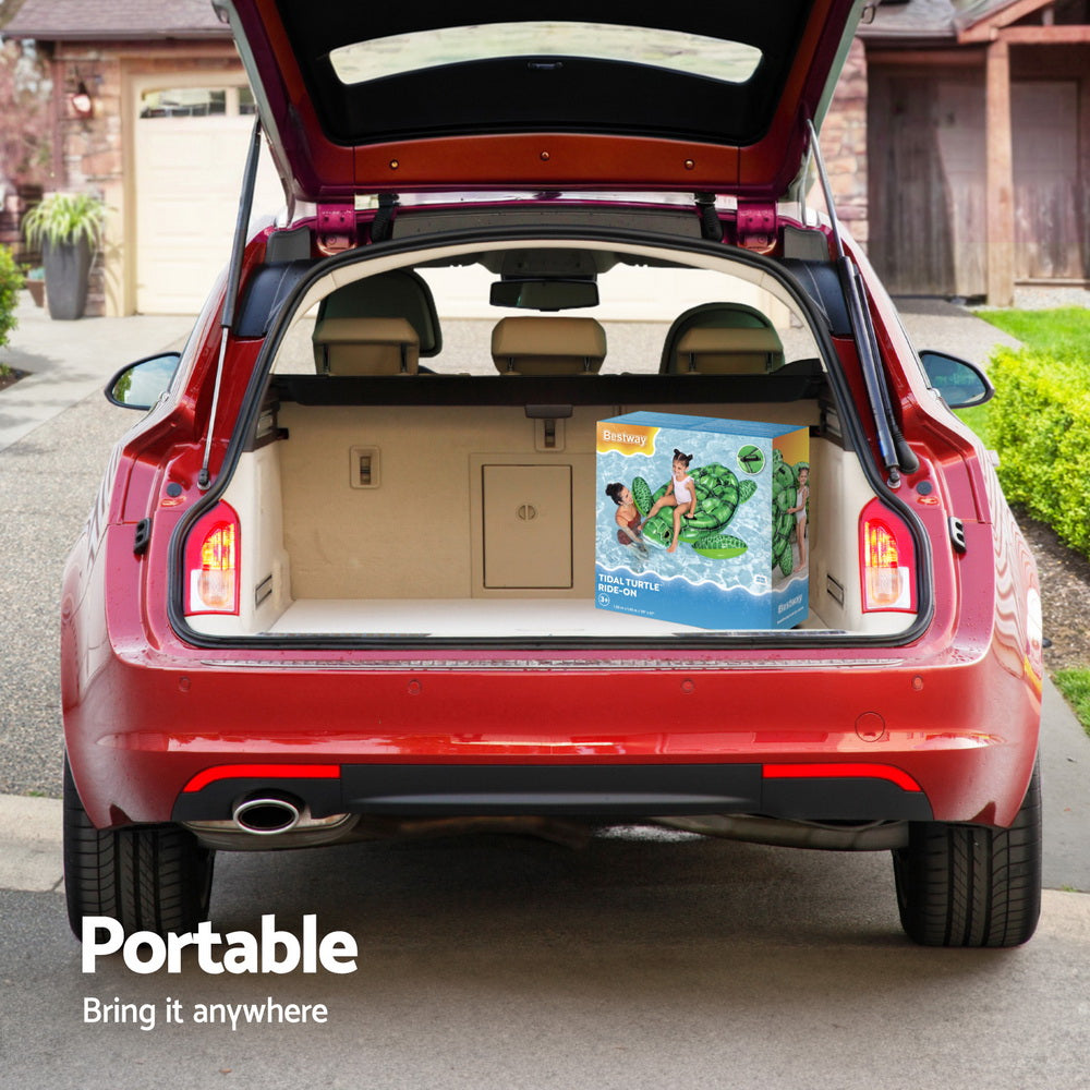 Bestway Float Turtle Rider Inflatable Ride On Floating Pool Lounger 153x140CM 6