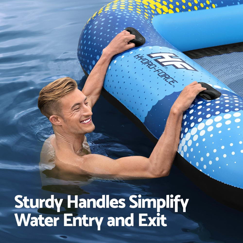 Bestway Inflatable Floating Island Float Lounger Sunshade Pool Bed 3.05Mx1.86M 5