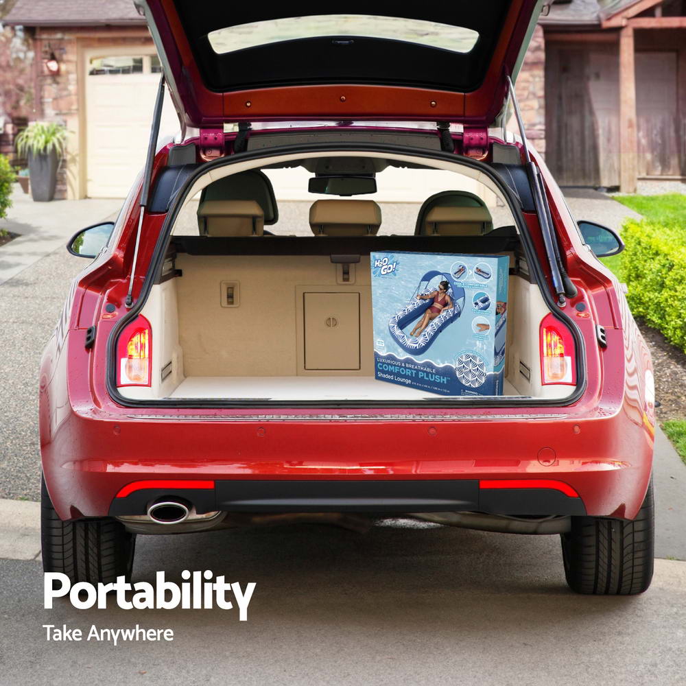 Bestway Inflatable Floating Float Lounger with Sunshade Canopy 1.98Mx1.12M Blue 6