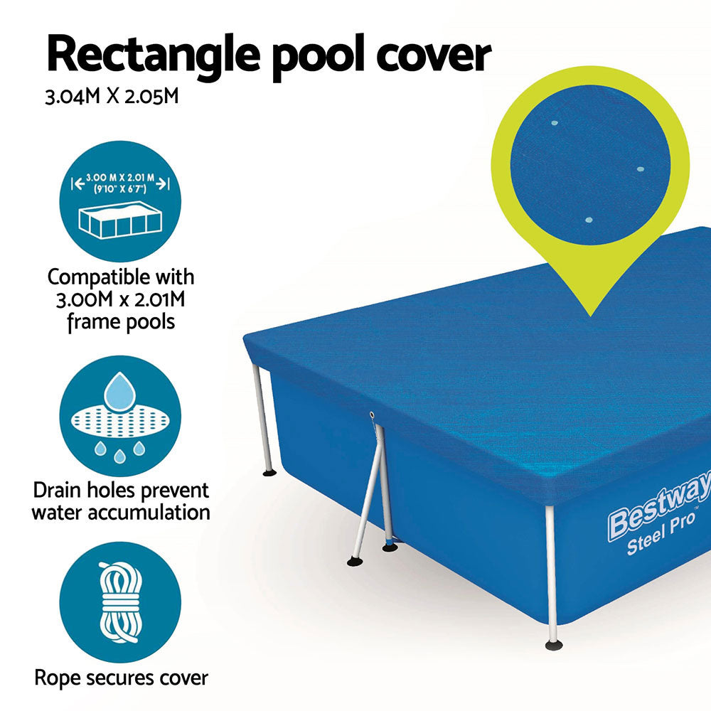 Bestway Pool Cover 58106 Fits 3x2.01m Above Ground Swimming Pool PE Blanket 5