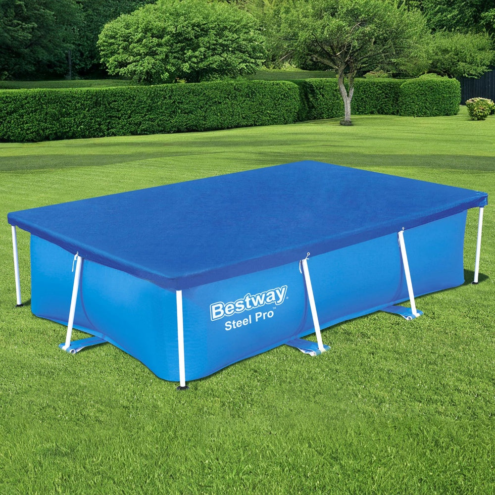 Bestway Pool Cover 264x174cm Rectangle Swimming Pool PE Shelter Fits 259x170cm Pools 7