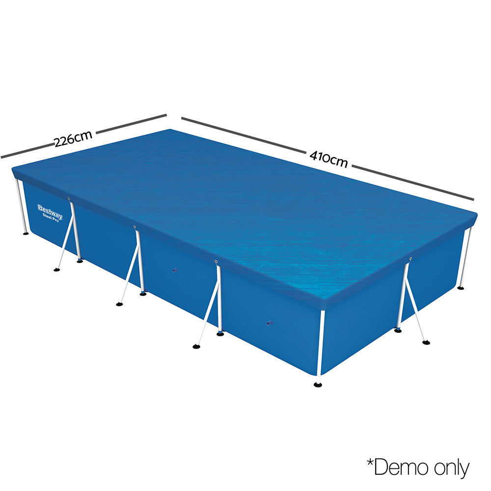 Bestway 58017 Pool Cover Fits 4x2.11m Above Ground Swimming Pool PE Blanket