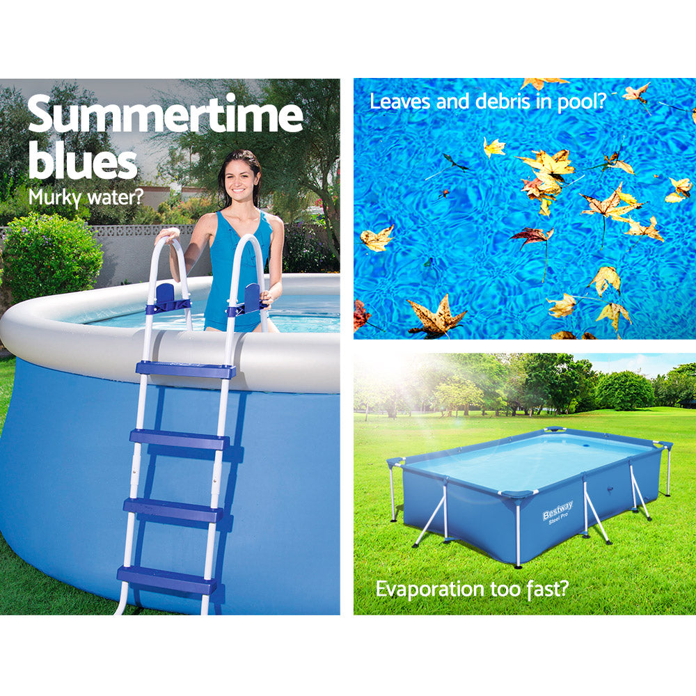 Bestway 58017 Pool Cover Fits 4x2.11m Above Ground Swimming Pool PE Blanket 4