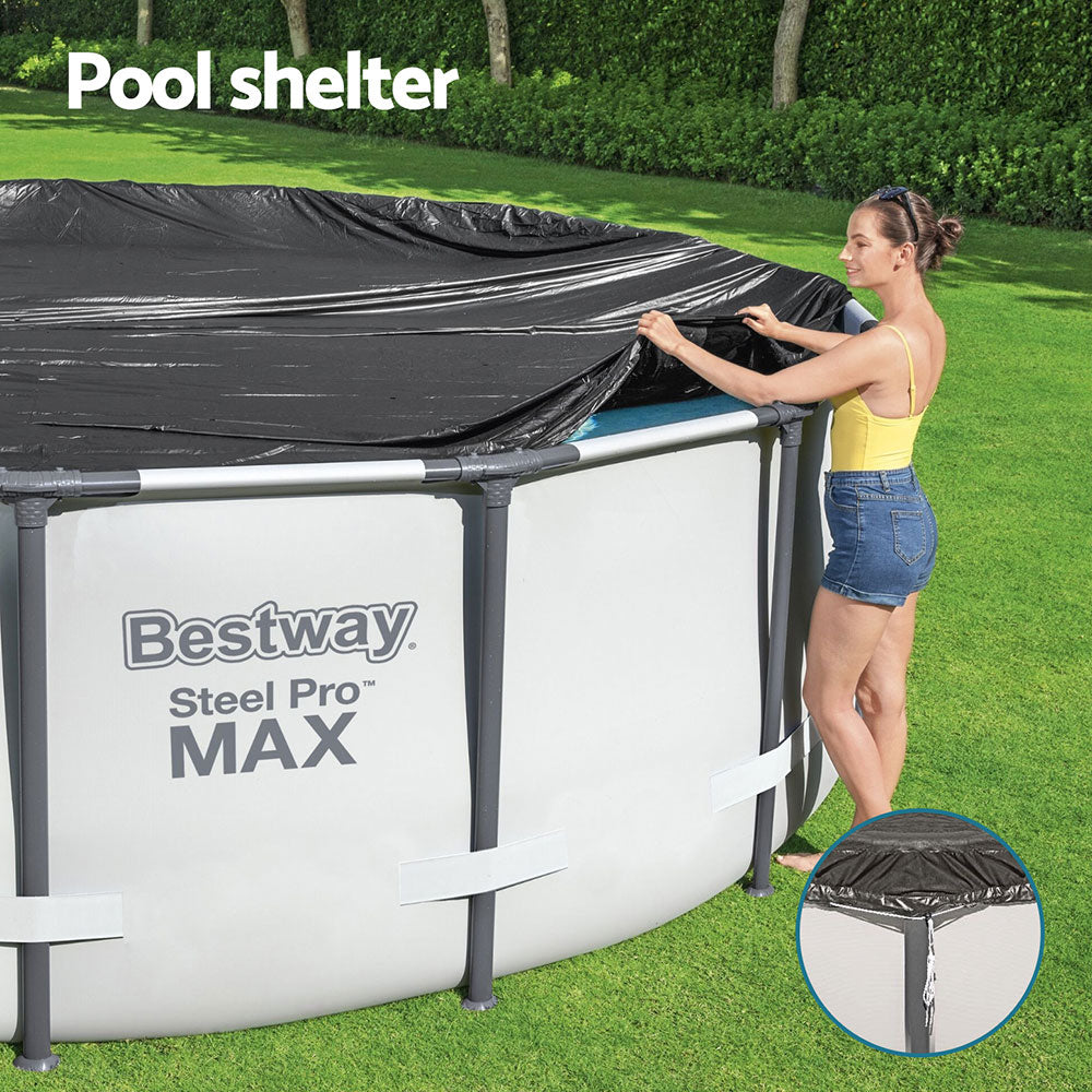 Bestway Pool Cover Fits 3.05m Round Above Ground Swimming Pool PVC Blanket 4