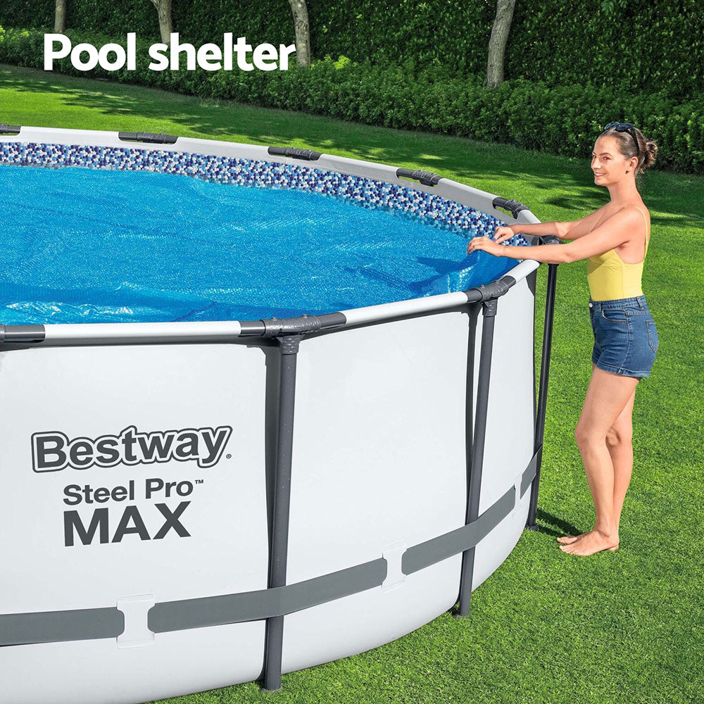 Bestway Pool Cover Solar Fits 4.17m Round Above Ground Swimming Pool Blanket 4